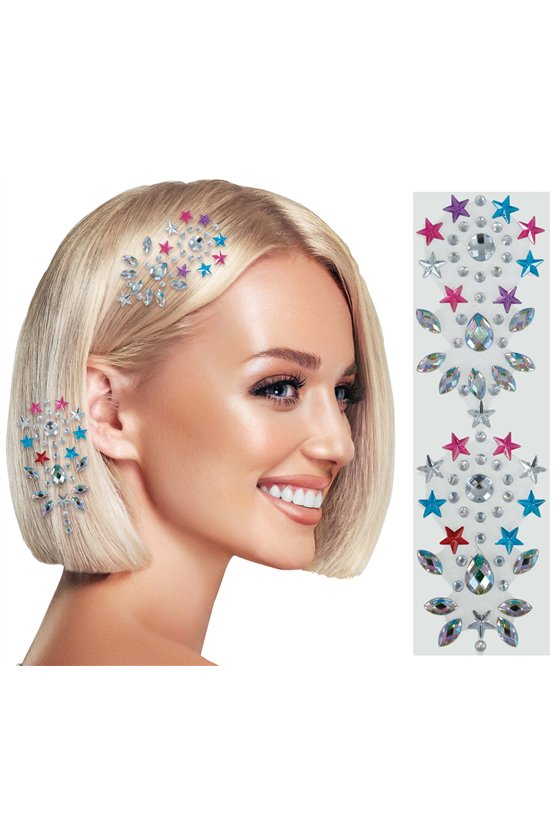 COLORFUL HAIR JEWELS, 13X25 CM, ADULTS
