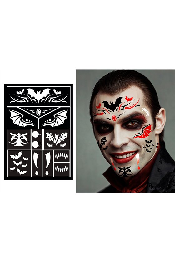 VAMPIRE MAKE UP STENCIL 14X20 CM