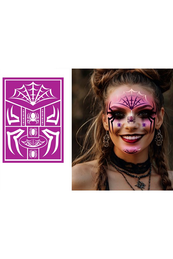 SPIDER MAKEUP STENCIL 14X20 CM