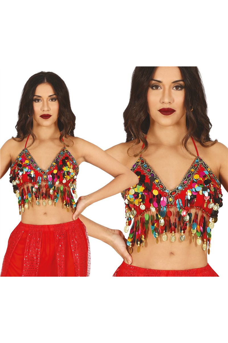 RED BELLY DANCE TOP