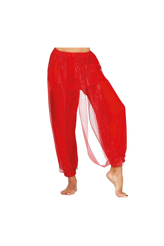RED BELLY DANCE PANTS, ADULT, 42 - 44 (L)
