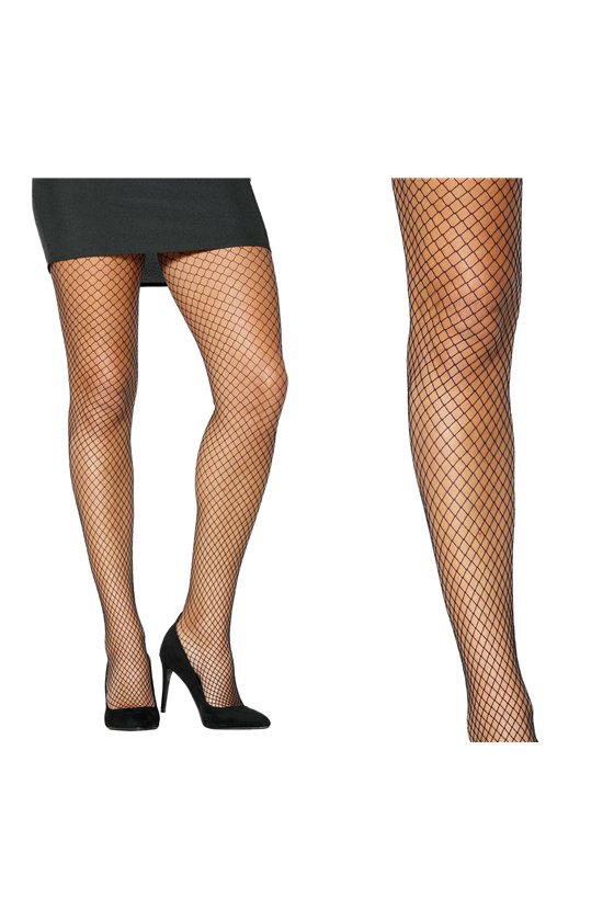 LARGE BLACK FISHNET TIGHTS