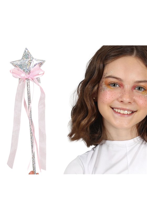 WAND WITH SILVER STAR 35 CMS