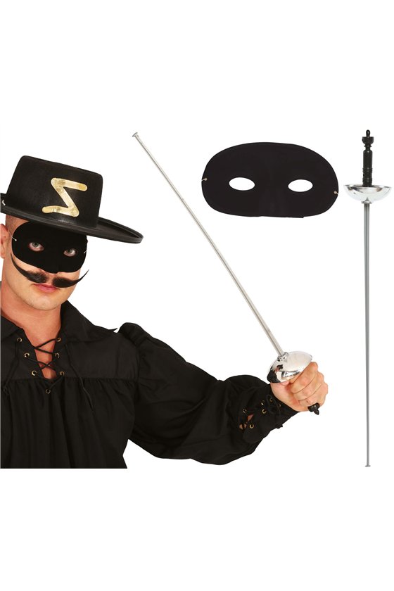 MASK AND SILVER FOIL SET,  63 CM