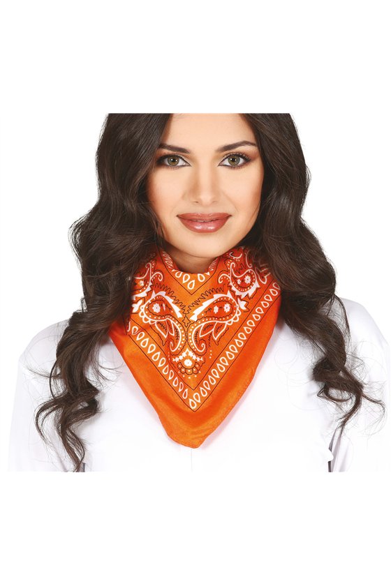 ORANGE DENIM SCARF