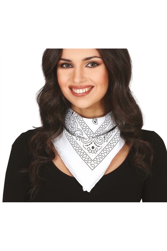 WHITE DENIM SCARF