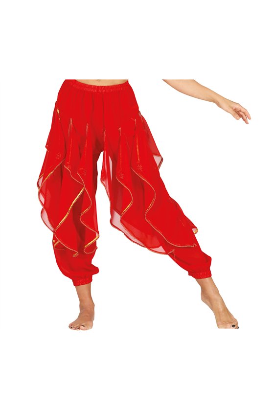 RED BELLY DANCE PANTS HQ, ADULT, 38 - 40 (M)