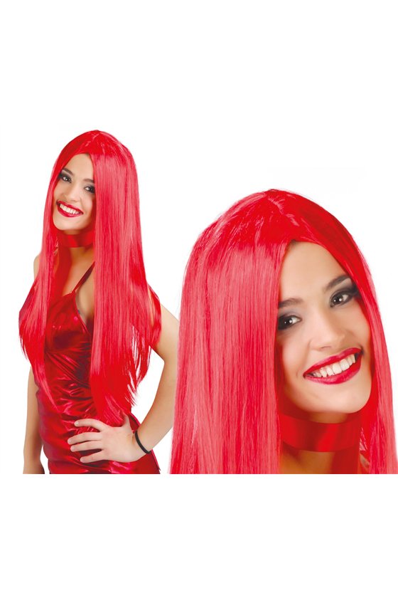 LONG RED WIG