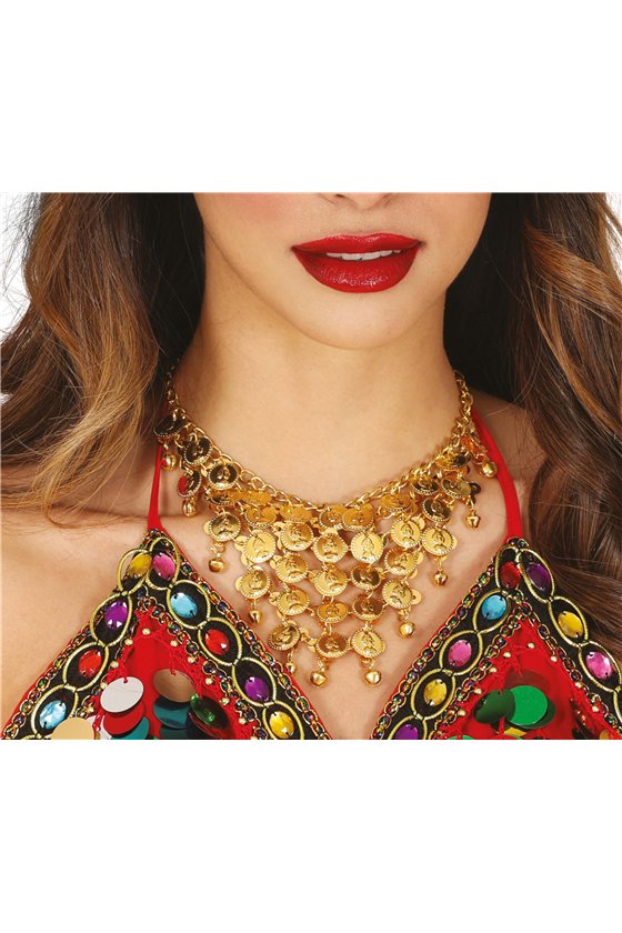 NECKLACE WITH GOLD COINS