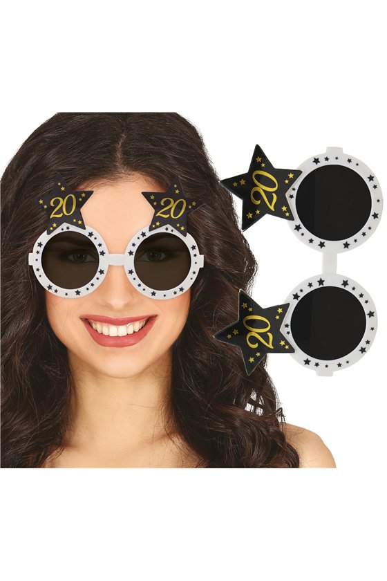 GLASSES WITH STARS 20 YEARS