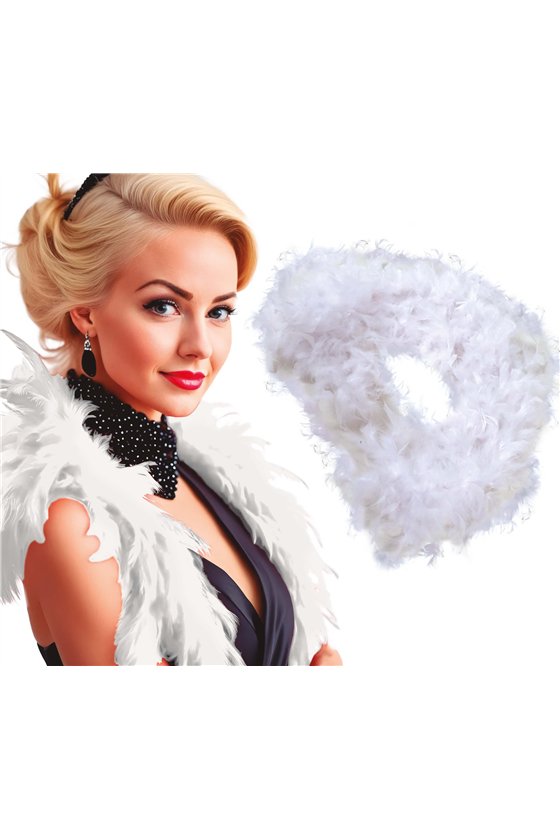 BOA WITH WHITE FEATHER (40 GRA)