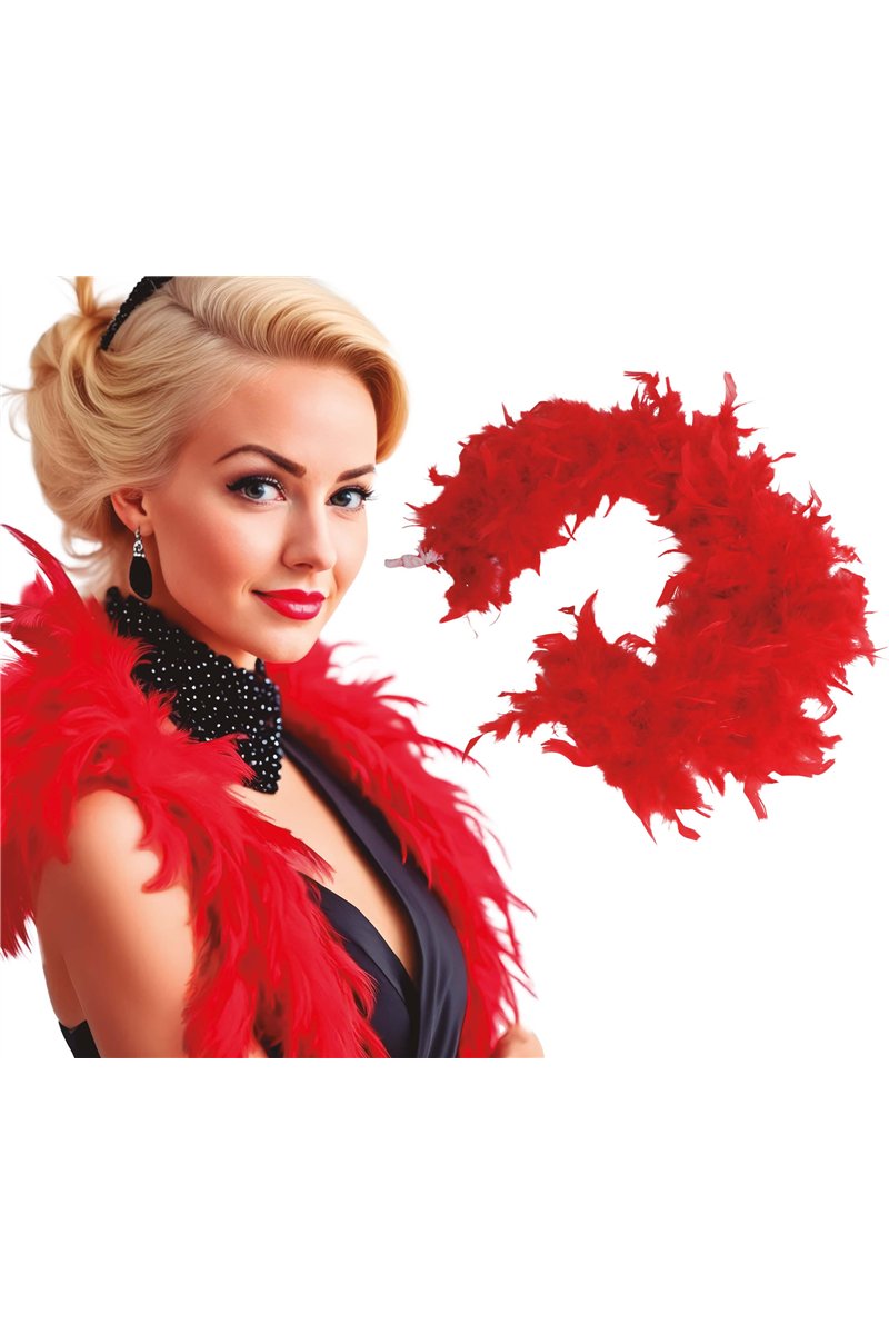 BOA WITH RED FEATHER (40 GRA)