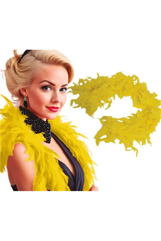 BOA WITH YELLOW FEATHER (40 GRAM)