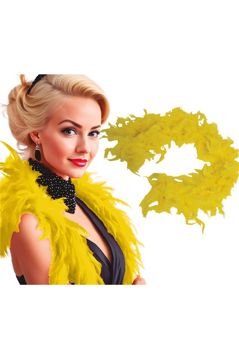 BOA WITH YELLOW FEATHER (40 GRAM)