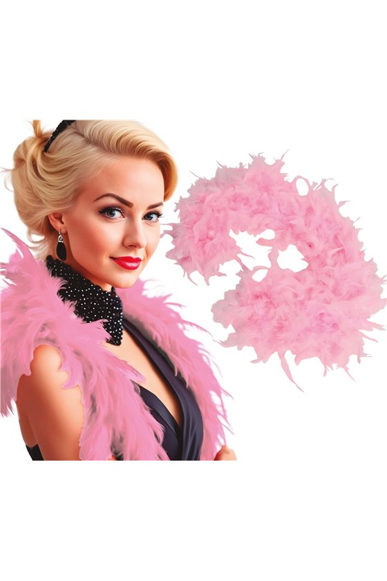 BOA WITH PINK FEATHER (40 GR)