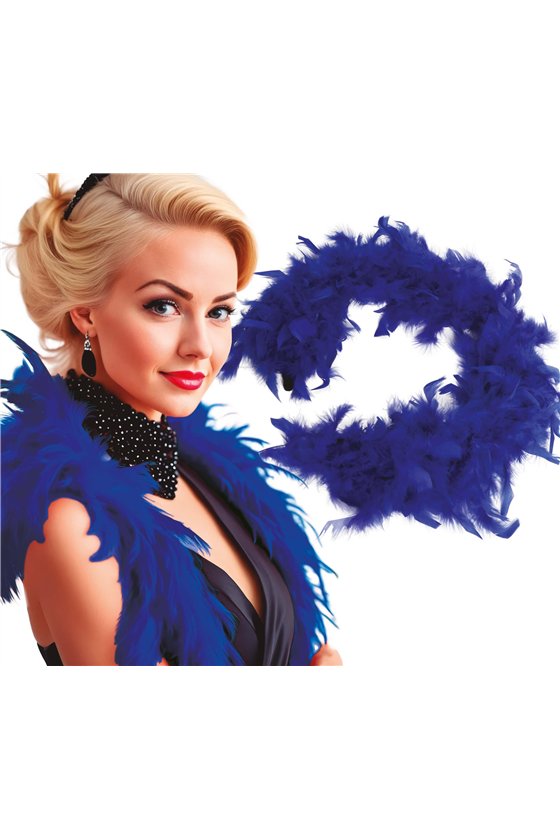 BOA WITH BLUE FEATHER (40 GR)