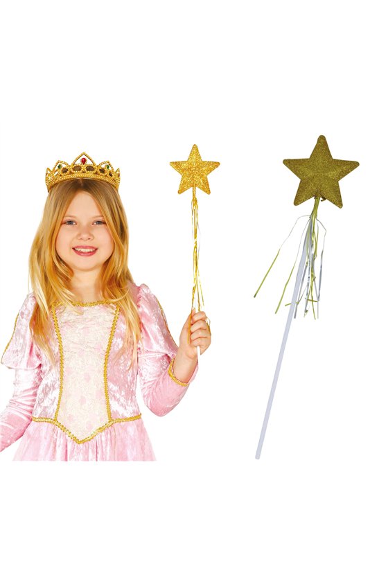 GOLD FAIRY WAND,  45 CM