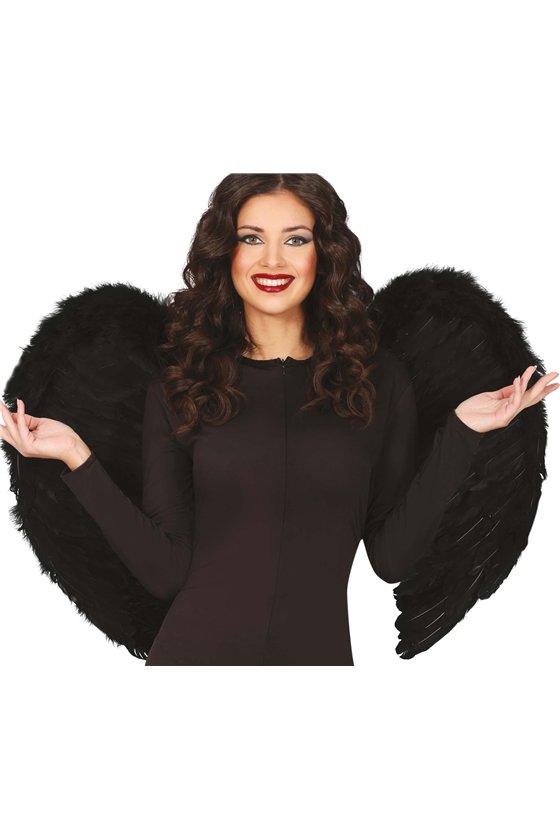 FEATHER WINGS BLACK 80X55 CMS