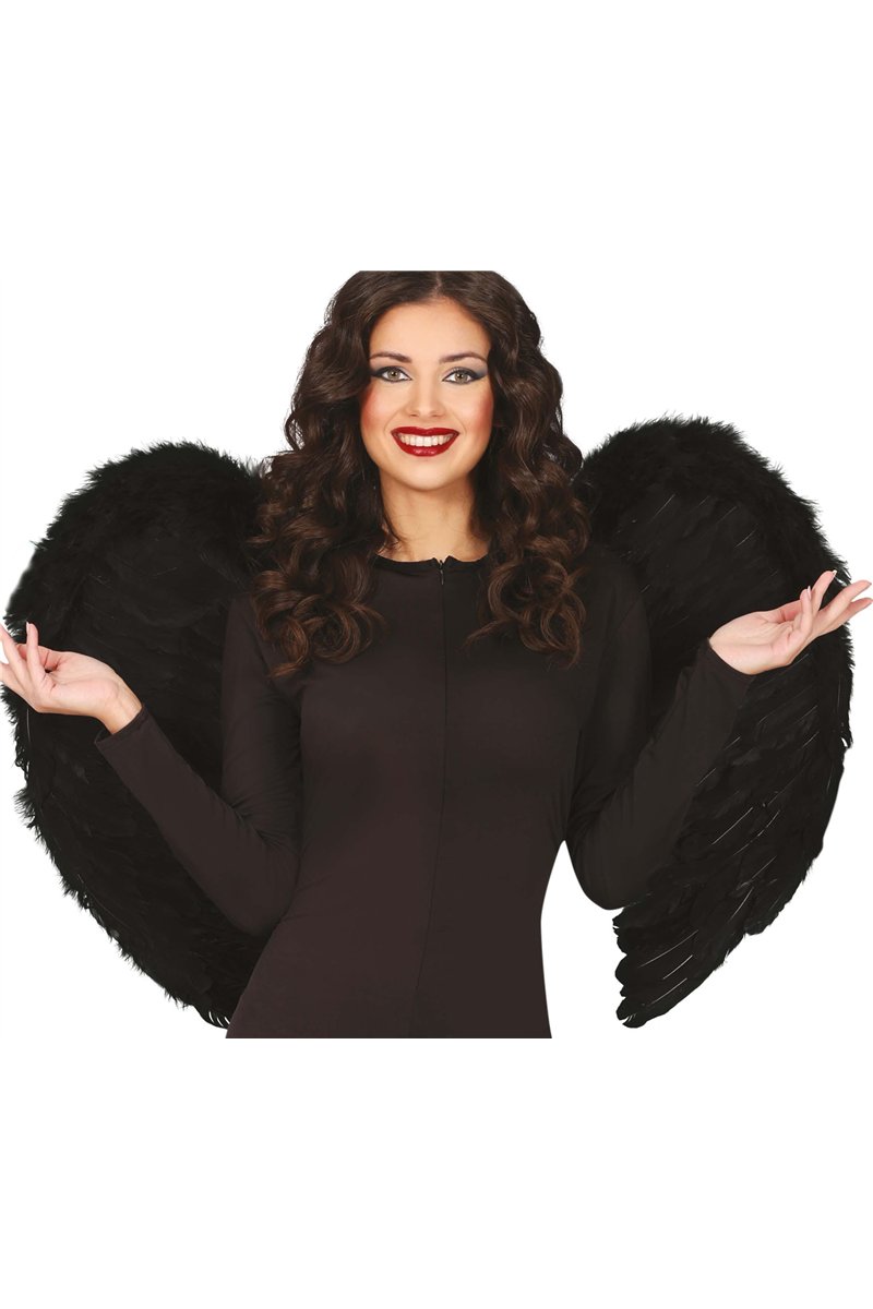 FEATHER WINGS BLACK 80X55 CMS
