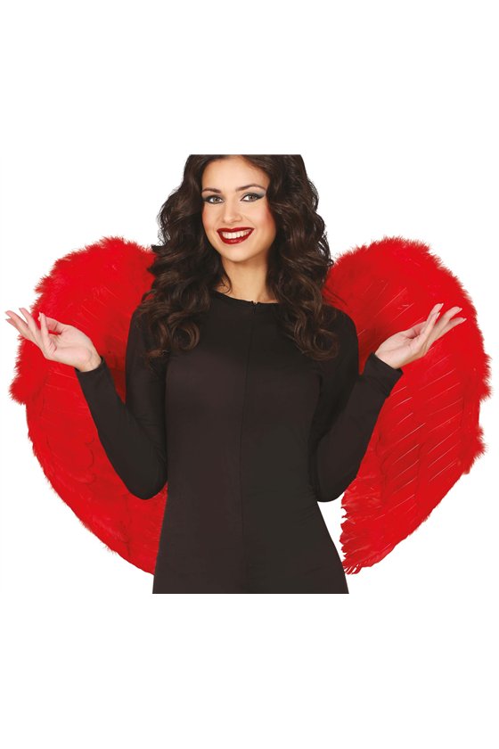 FEATHER WINGS RED 80X55 CMS