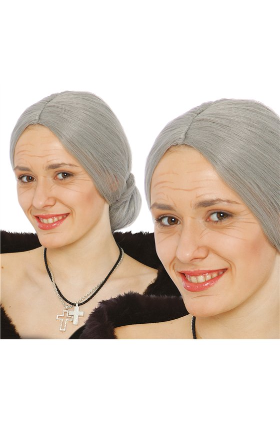 OLD WOMAN WIG (BOX CONTAINER)