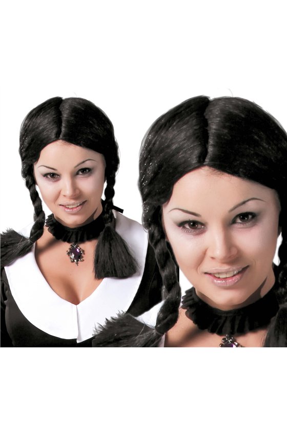 BLACK PLAITED WIG (BOX CONTAINER)