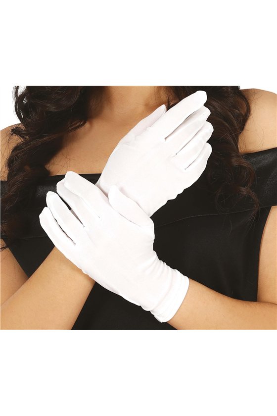 GLOVES, 23 CM, WHITE 