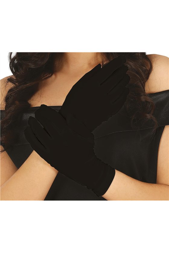 GLOVES, 23 CM, BLACK 