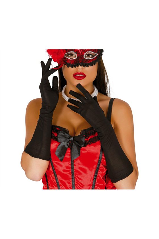 GLOVES, 40 CM, BLACK 