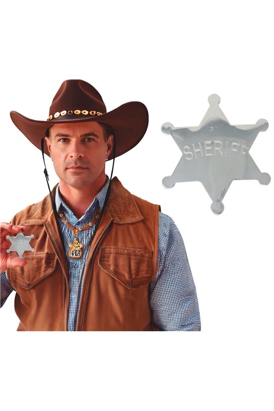 METAL SHERIFF STAR 6 CM