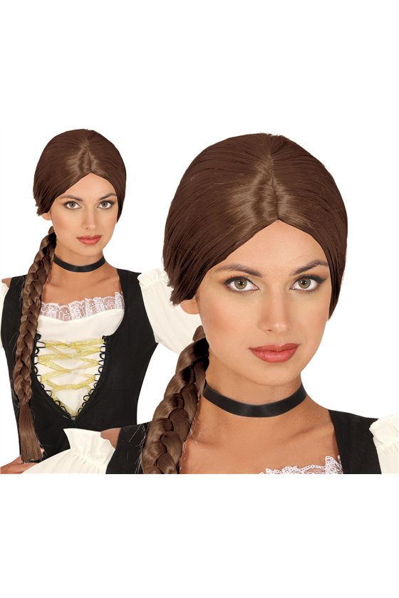 BROWN PLAITED WIG (BOX CONTAINER)