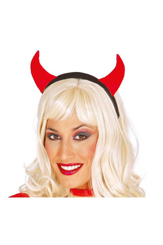 DEMON HEADBAND RED FABRIC