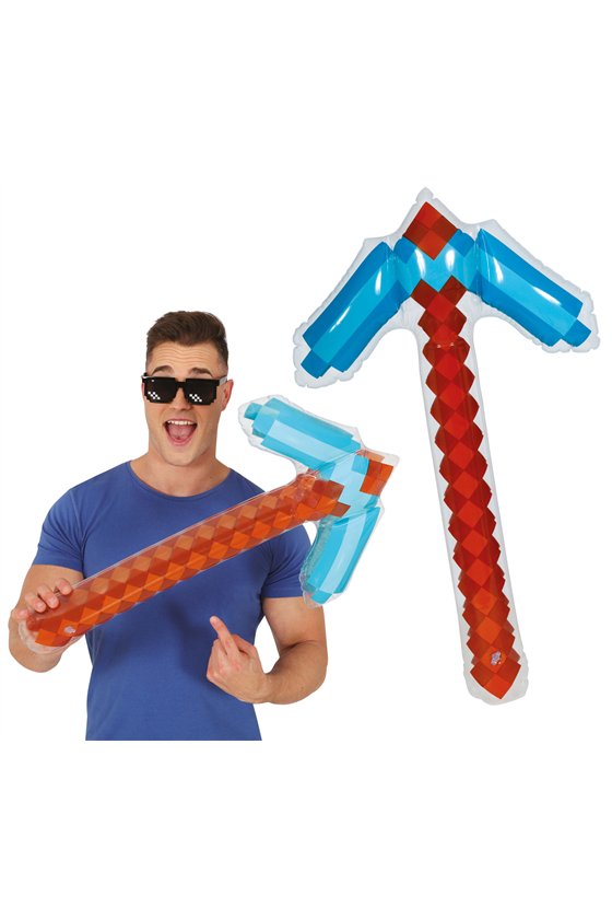 PIXEL PICKAXE, INFLATABLE, 69 CM