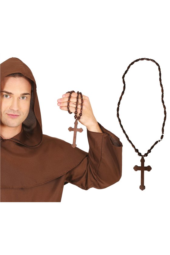 WOODEN ROSARY 48 CM