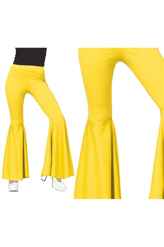 YELLOW ELASTIC BELL PANTS, ADULTA, 38 - 40 (M)