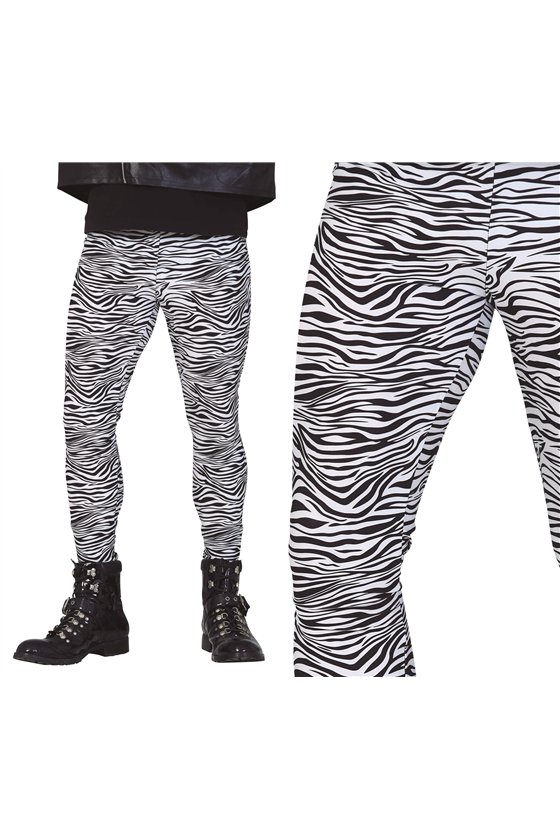 ROCK PANTS WITH ZEBRA PRINT, ADULT, 48 -50 (M)