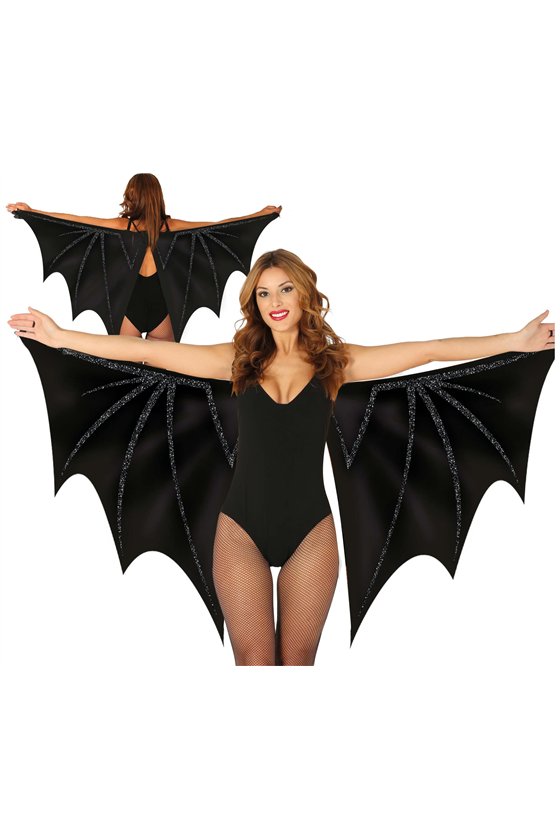 BLACK BAT WINGS, FABRIC, 170X80 CM