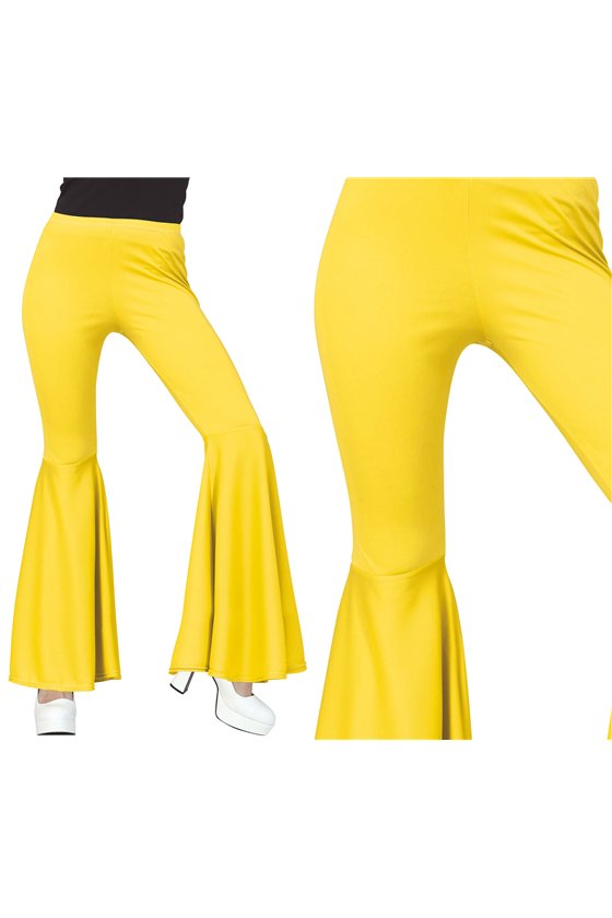 YELLOW ELASTIC BELL PANTS, ADULT, 42 - 44 (L)