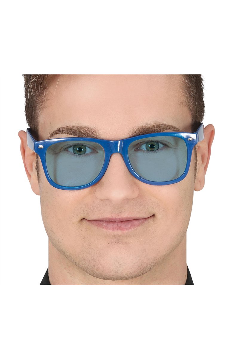 BLUE GLASSES WITH BLUE LENSES