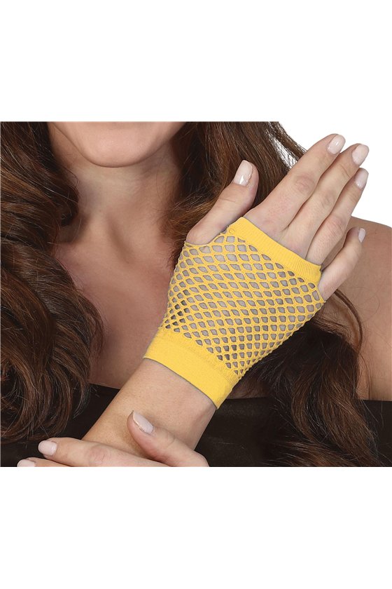 MESH GLOVES, 11 CMS.,YELLOW