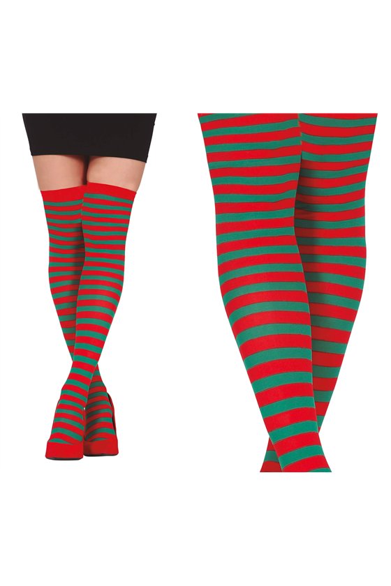ADULT GREEN AND RED TIGHTS