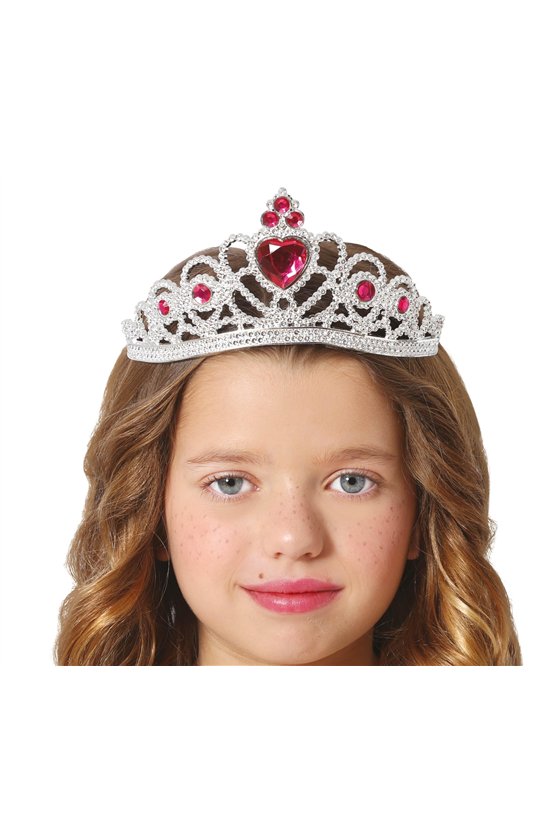 SILVER HEADBAND WITH RED HEART, CHILD