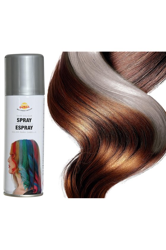FLUORESCENT SILVER HAIR SPRAY BOTTLE 125 ML