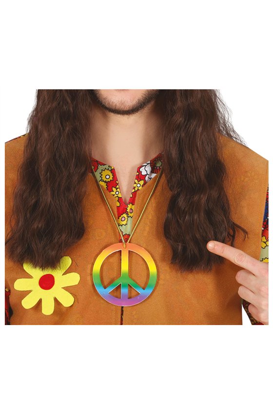 MULTICOLORED PEACE PENDANT, 8 CMS