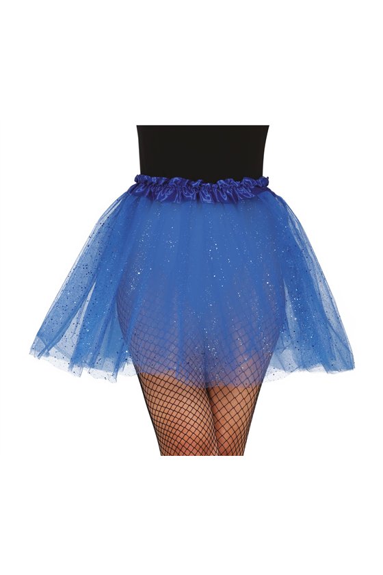 TUTU WITH GLITTER, BLUE, 40 CMS