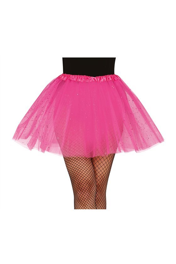 TUTU WITH GLITTER, PINK, 40 CMS