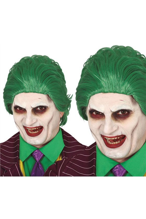 SCARY GREEN JESTER WIG IN BOX