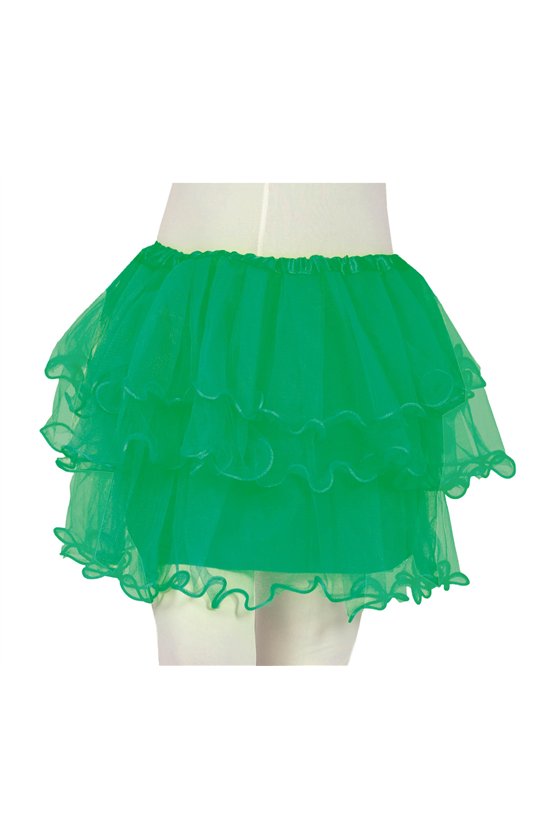 TUTU WITH RUFFLES, GREEN, 30 CMS, CHILD