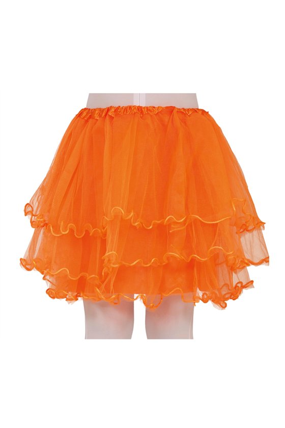 TUTU WITH RUFFLES, ORANGE, 30 CMS, CHILD