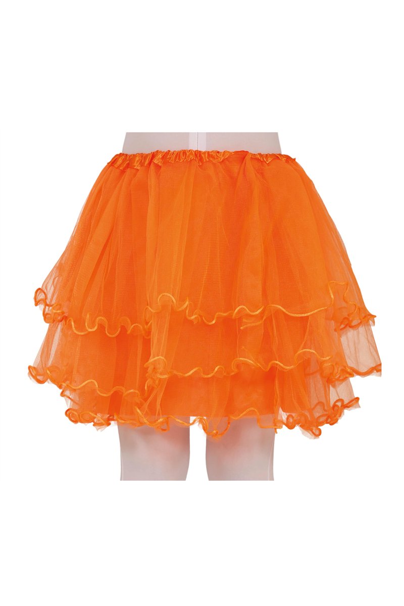 TUTU WITH RUFFLES, ORANGE, 30 CMS, CHILD